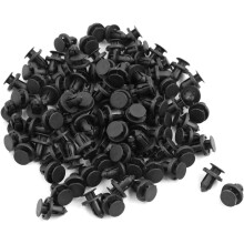 100pcs Black Car Bumper Push Rivets Clips 8mm Hole