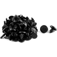 30 Pcs Plastic Rivet Automobile Car Engine Cover Clips Black