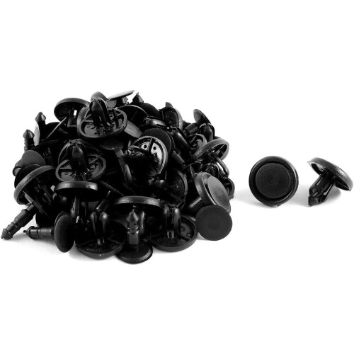 30 Pcs Plastic Rivet Automobile Car Engine Cover Clips Black