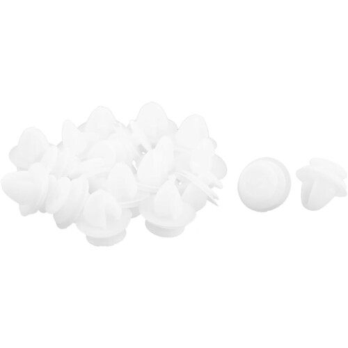 20Pcs White Plastic Rivet Door Card Clips
