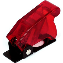 Plastic 12mm Toggle Switch Waterproof Spring Loaded Safety Cover Red