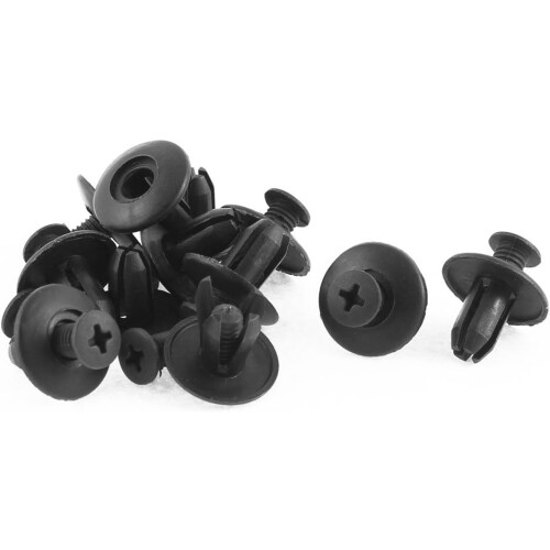 12 Pcs 8mm Hole Dia Mudguard Liner Fastener Rivet