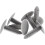 10PCS Car 6.5mm Hole Plastic Push Screw Rivet Panel Fixings Clips Gray 1