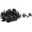 50 Pcs Black Plastic Rivet Buckle Ceiling Lining Trim Fastener Clips 1