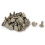 50 Pcs Beige Plastic Rivet Clips 7mm x 18mm x 21mm 1