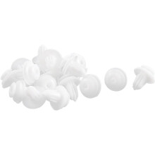 20 Pcs White Plastic Splash Guard Rivet Clips 9mm x 13mm x 18mm