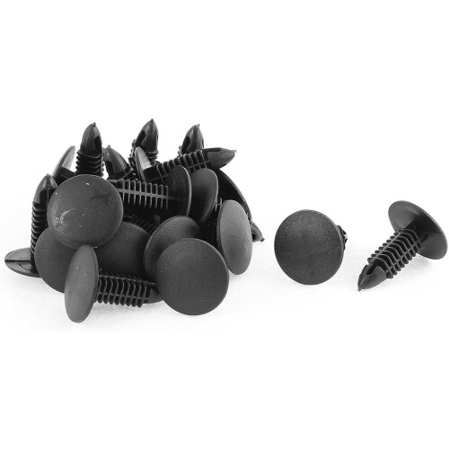 20 Pcs Black Plastic Rivet Guard Lining Trim Panel Mat Clips
