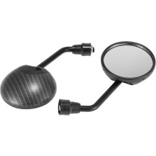 Motorcycle Plastic Shell 10mm Thread Blind Spot Rearview Mirror Pair