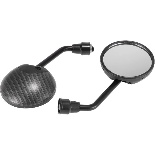 Motorcycle Plastic Shell 10mm Thread Blind Spot Rearview Mirror Pair