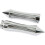 2pcs Motorcycle 1" Hand Grips Silver Tone for Harley 1