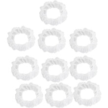 10 Pcs Clear White Plastic Disposable Steering Wheel Cover for Car