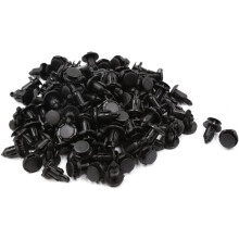 100 Pcs 9mm Hole Plastic Push Retaining Rivets Clip Black