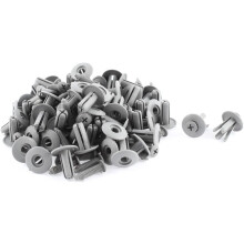 50 Pcs Gray Plastic Clip for 8mm Hole