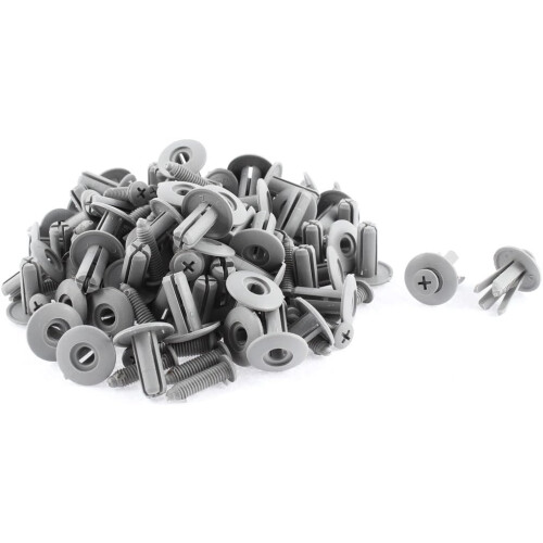 50 Pcs Gray Plastic Clip for 8mm Hole