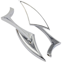 Pair Chrome Motorcycle Cruiser Rearview Side Mirrors