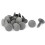 20pcs Gray Plastic Rivet Buckle Ceiling Lining Trim Panel Clips 1