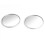 Car Round Silver Tone Frame Stick On Blind Spot Rear View Mirror 2 Pcs 1