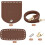 Leather Bag Making Set, 5pcs Kit with Bottom, Strap, Flap, Lock for DIY Bag Making, Coffee 3