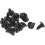 Plastic Rivets Buckle Fastener Clip Retainer 16mm Dia Head 15pcs Black 1