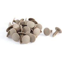 30pcs Khaki Plastic Rivet Trim Fastener Bumper Fender Clips for 6mm x 6.7mm Hole