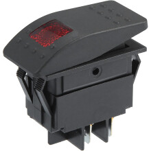 DPST 4 Pin Car Fog Lignt Boat Rocker Switch Button DC 12V