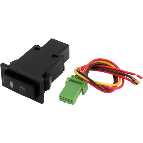 DC 12V Panel Mount Latching Red Pilot 4 Wire Fog Light Switch