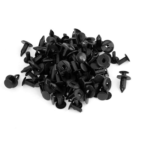 100 Pcs Car 8mm Hole Plastic Rivet Fender Bumper Clips Fastner