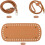 Leather Bag Backpack Making Set, 3Pcs Leather Purse Making Kit with Bag Bottom, Shoulder Strap, Drawstring for DIY Bag Making, Brown 3