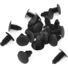 8mm Hole Black Rivets Bumper Door Fastener Push Clips 20 Pcs for Auto