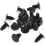 8mm Hole Black Rivets Bumper Door Fastener Push Clips 20 Pcs for Auto 1