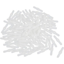 Car White 4mm Plastic Tube Pipe Hose Connector Universal 100 Pcs