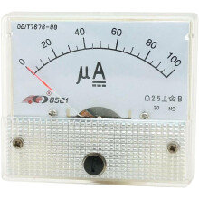 Analog Current Panel Meter DC 0-100uA 5uA Scale 85C1 Ammeter for Automotive Circuit Testing Charging Battery Ampere Tester Gauge Pack of 1