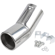 61mm Inlet Chrome Curved Car Exhaust Muffler Ends Tail Pipe Tip
