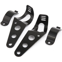 2pcs Black Universal Motorcycle Headlight Brackets Fits 28mm-43mm Fork Tubes