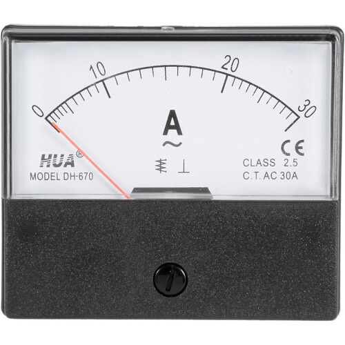 Fine Tuning Dial DH-670 AC 0-30A Current Test Panel Meter Ammeter