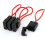 4 Pcs Inline Vane Fuse Holder Black Red DC 12V 1