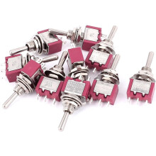 Car Truck ON-OFF-ON 3 Position SPDT Momentary Toggle Switch AC 120V 5A 10Pcs