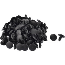 Plastic Rivets Retainers Car Door Clips Fastener 100 Pcs Black