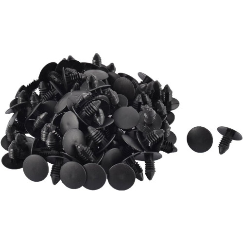 Plastic Rivets Retainers Car Door Clips Fastener 100 Pcs Black