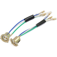 2 Pcs 3 Wires Motorcycle Scooter Headlight Head Lamps Socket Holder Adapter