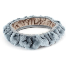 Gray Soft Plush Fuzzy Auto Car Truck Steering Wheel Cover Warm for Winter