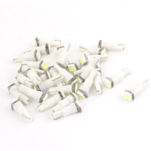30 Pcs Car 5050 1 Surface Mount Device LED T5 Wedge Bulb Dashboard Gauge Light White