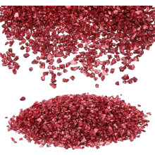 Crushed Glass Glitters 2-4mm Irregular Chips Sequins, Metallic Chunky Glitters Stones for Resin Art, Nail Arts Craft, DIY Phone, Scrapbooking(Red, 7.0
