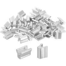 40Pcs Zipper Slider Retainers - #5 Top Stoppers for Bags Coats Jackets Closed-end Zippers Replacing, Silver Tone