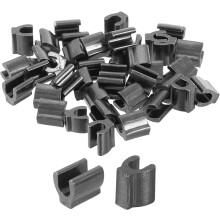 40Pcs Zipper Slider Retainers - #10 Top Stoppers for Bags Coats Jackets Closed-end Zippers Replacing, Metallic Black