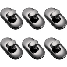6pcs Turn Lock Clasp, Alloy Purse Closures Oval Twist Lock Fasteners Bag Hardware Accessories for Leather DIY Handbag Wallet Craft, Black