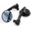 2 Pcs Adjustable Handlebar End Round Rear View Side Mirror for Motorcycle 1