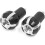 Motorcycle Black Silver Tone Brake Clutch Handle Bar Grip End Cap 2 Pcs 1