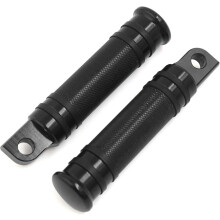 1 Pair 10mm Billet CNC Aluminum Rubber Motorcycle Rearsets Rear Set Footrest Footpeg Foot Rest Peg Bike Bicycle Cycling Black for Harley Davidson Stre