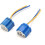 2 Pcs H4 Ceramic Headlight Extension Connector Lamp Bulb Socket 1